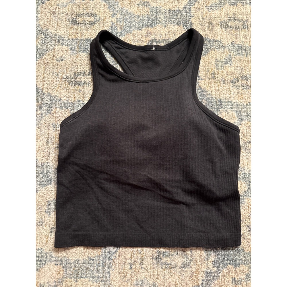 Lululemon Ebb to Street Cropped Racerback Tank Top Size 6 Pristine Condition